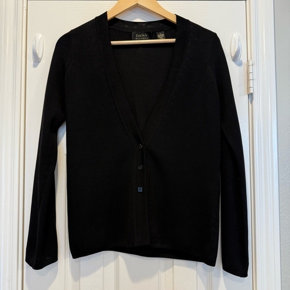 Dana Buchman Sweaters - Dana Buchanan Silk Cardigan Women’s Small Black Minimalist Closet Staple Capsule